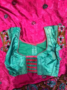 Vibrant Pink Floral Saree with Blouse