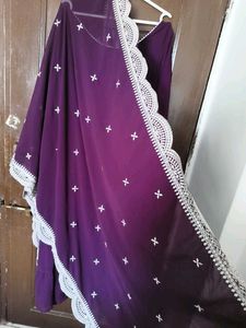 Flowy Tiered Purple Anarkali Gown💜