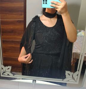 Elegant Black Indo western Set