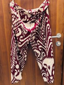 Maroon &amp; Cream Ethnic Print Kurta Set