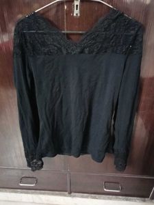 Elegant Black Lace Top