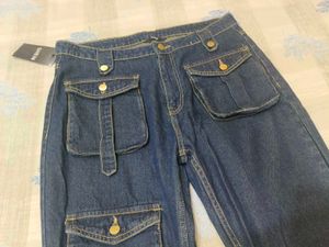 y2k coded Stylish Pocket Detail Jeans🌟🌸