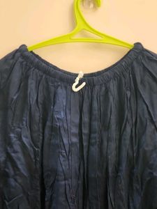 Navy Blue Ethnic Skirt with Embellished Border