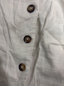 Cream Button-Up Mini Dress