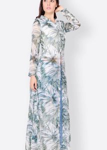 SCORPIUS Women Grey Printed Maxi Top
