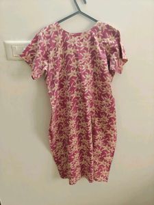 Embellished Floral Print Kurta