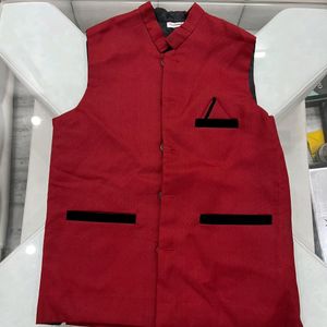 Mehroon Red Waistcoats Or Modi Jacket L Size