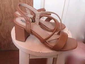 Stylish Brown Block Heel Sandals