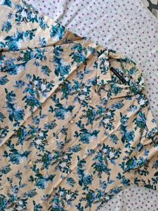 Men's Floral Print Short Sleeve Shirt