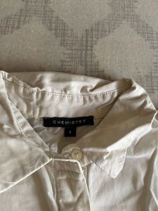 Classic White Long Sleeve high-low Shirt
