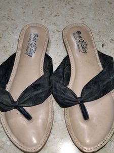 Elegant Black Bow Sandals