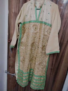 Elegant Ethnic Kurta with dupatta dual shade