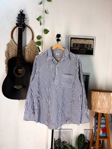 Classic Blue Striped Button-Down Shirt