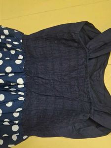 Navy Polka Dot Dress