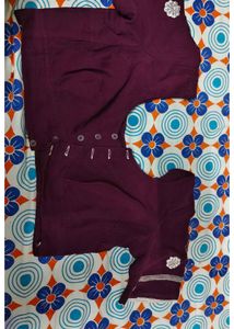 Elegant Purple Blouse with Silver Embellishment