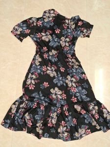 Dress-Midi, Floral print