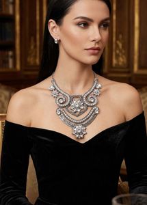 Stunning Rhinestone Statement Necklace
