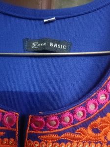 Smart Patch Work Woolen Kurti For Women In L Size