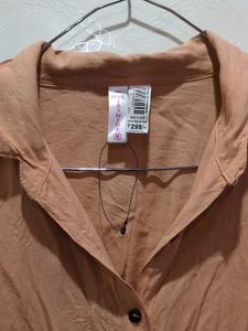 Peach Button-Down Shirt