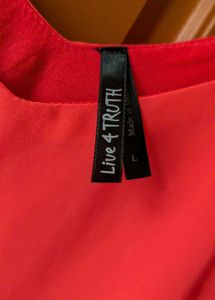 Chic Neon Orange Flowy Crop Top