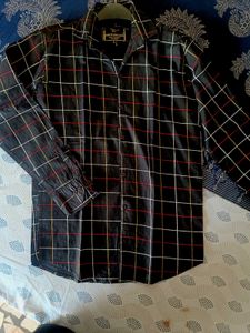 Men's Checked Long Sleeve Shirt L size