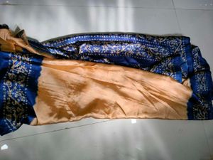 Blue &amp; Peach Saree