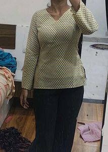 Short Kurti With Bell Bottom Sleeve