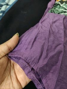 Purple Geometric Pocket Shirt