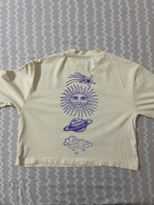 Graphic Print Cream T-Shirt