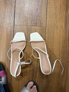 Forever New White Strappy Stilettos