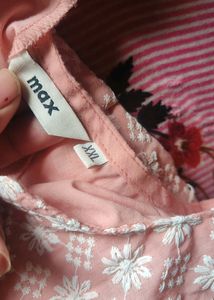Peach Chinkari Kurti