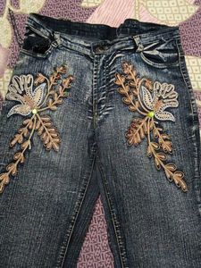 COMBO - Two Stylish Washed Jeans with Embellished