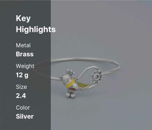 Silverlookalike Meena Work Bird Adjustable Bracele