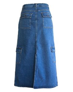 Denim Utility Maxi Skirt