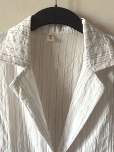 White Striped Light Blazer