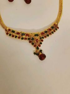 Gold Plated Necklace and Earring S