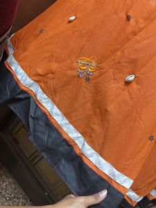 Navratri Orange Ethnic Skirt for women