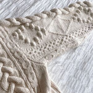 Zara Cream Cable Knit Cardigan