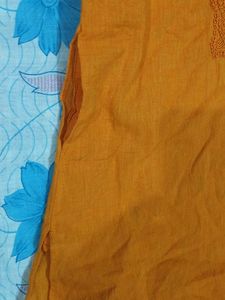 Orange Embroidered Kurta