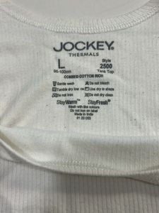 Jockey White Ribbed Tank Top