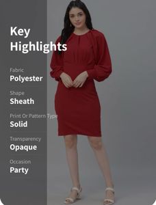 A Beautiful Red Sheath Dress