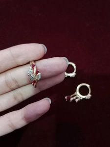 Jewellery Set Combo Finger Ring &amp; Earrings