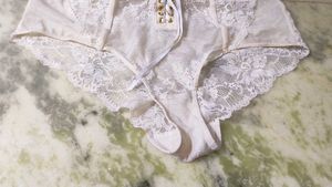 Lace Up Briefs with Floral Detail