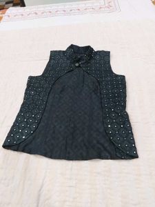 Embellished Nehru Jacket Style Top