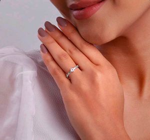 Silver Zircon Love Island Ring Made With Pure 925