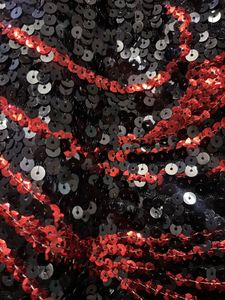 Sparkly Black &amp; Red Sequin Top