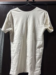 White Ribbed Short Sleeve Top