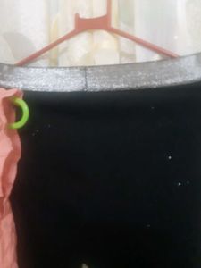 Peach Girls' Top with black thinner pant