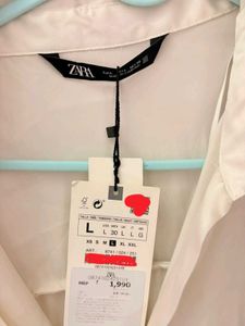 Zara Chic Satin Button-Up Shirt