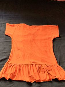 Orange Embellished top
